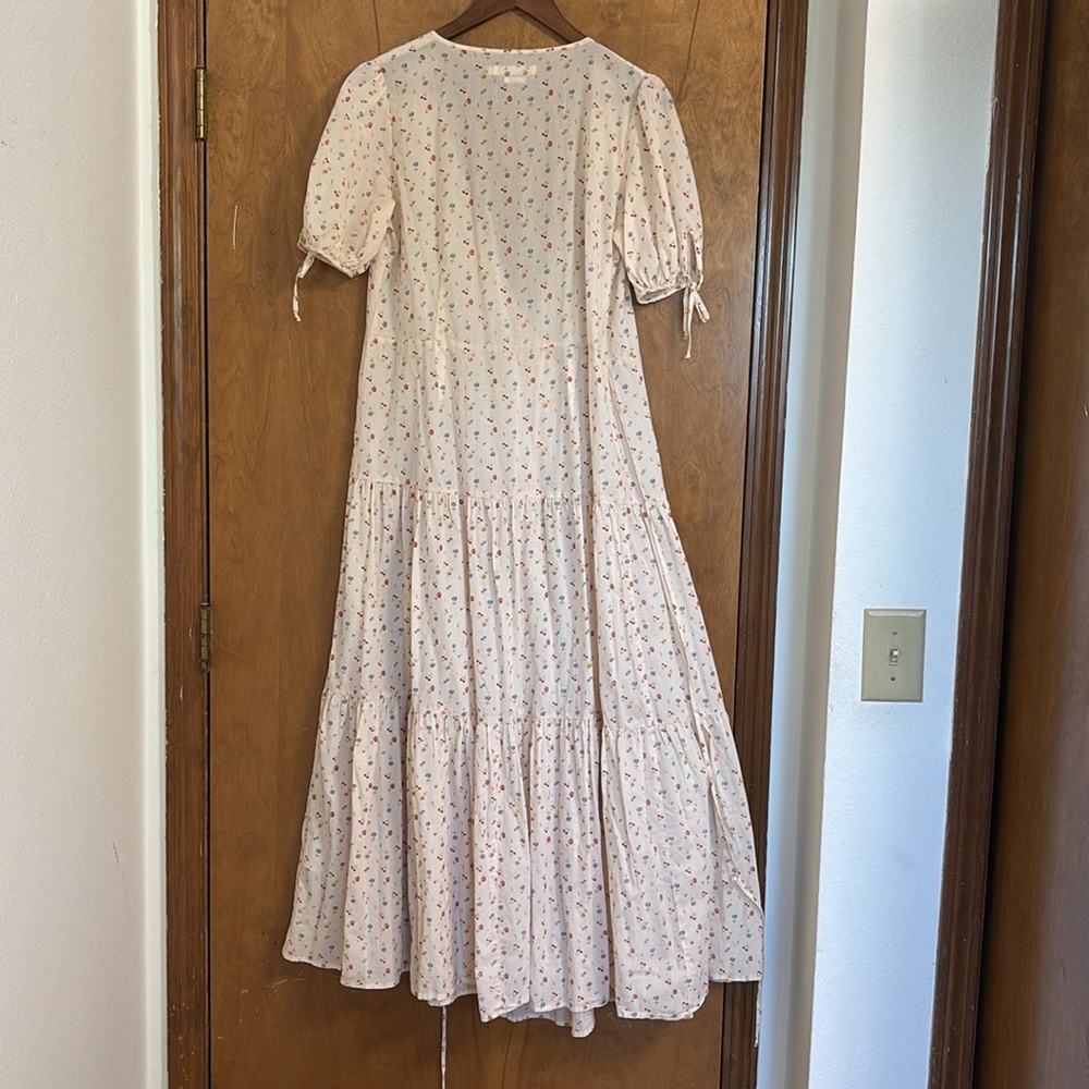 Christy Dawn The Augusta Dress Carnelian Aster Garden wrap floral cotton maxi - Picture 2 of 16